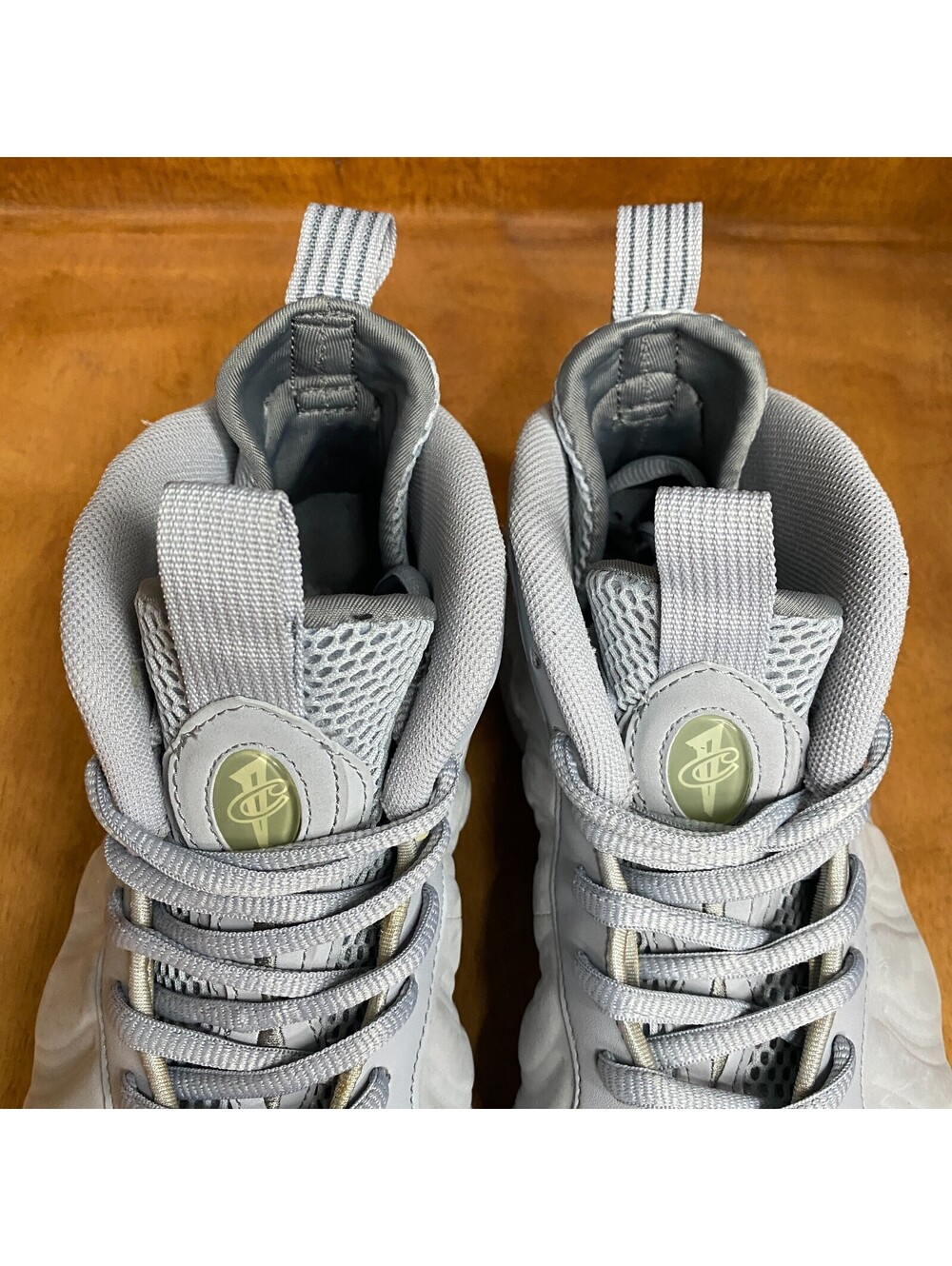 Nike Air Foamposite One Shoes Mens Sz 10.5 Premium Wolf Grey Sneakers 575420-007 - Picture 10 of 15